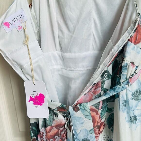 NWT L’atiste by Amy Floral MIDI Tiered Dress - S - Picture 11 of 16